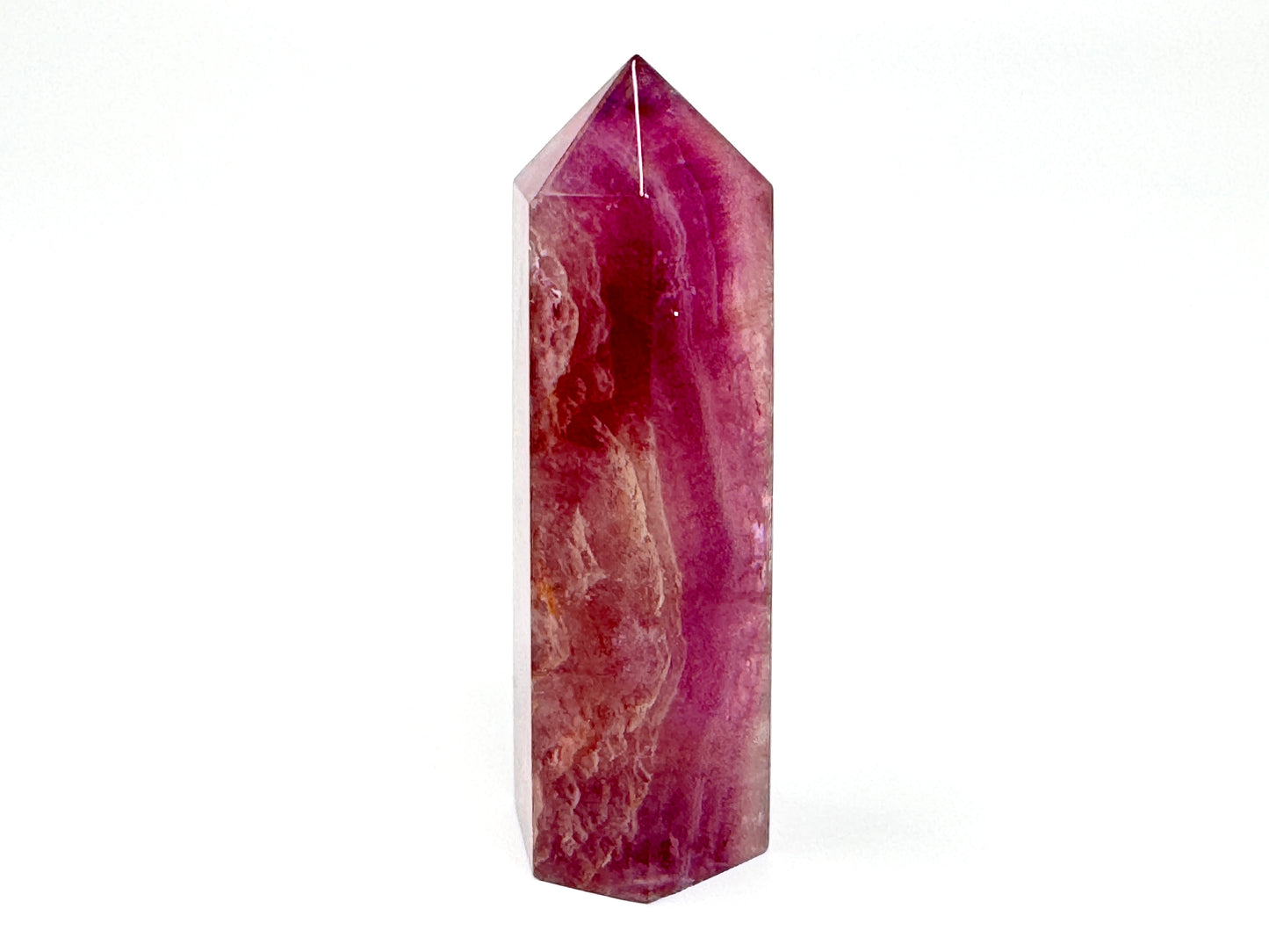 Raspberry Fluorite Crystal Point 7.9cm