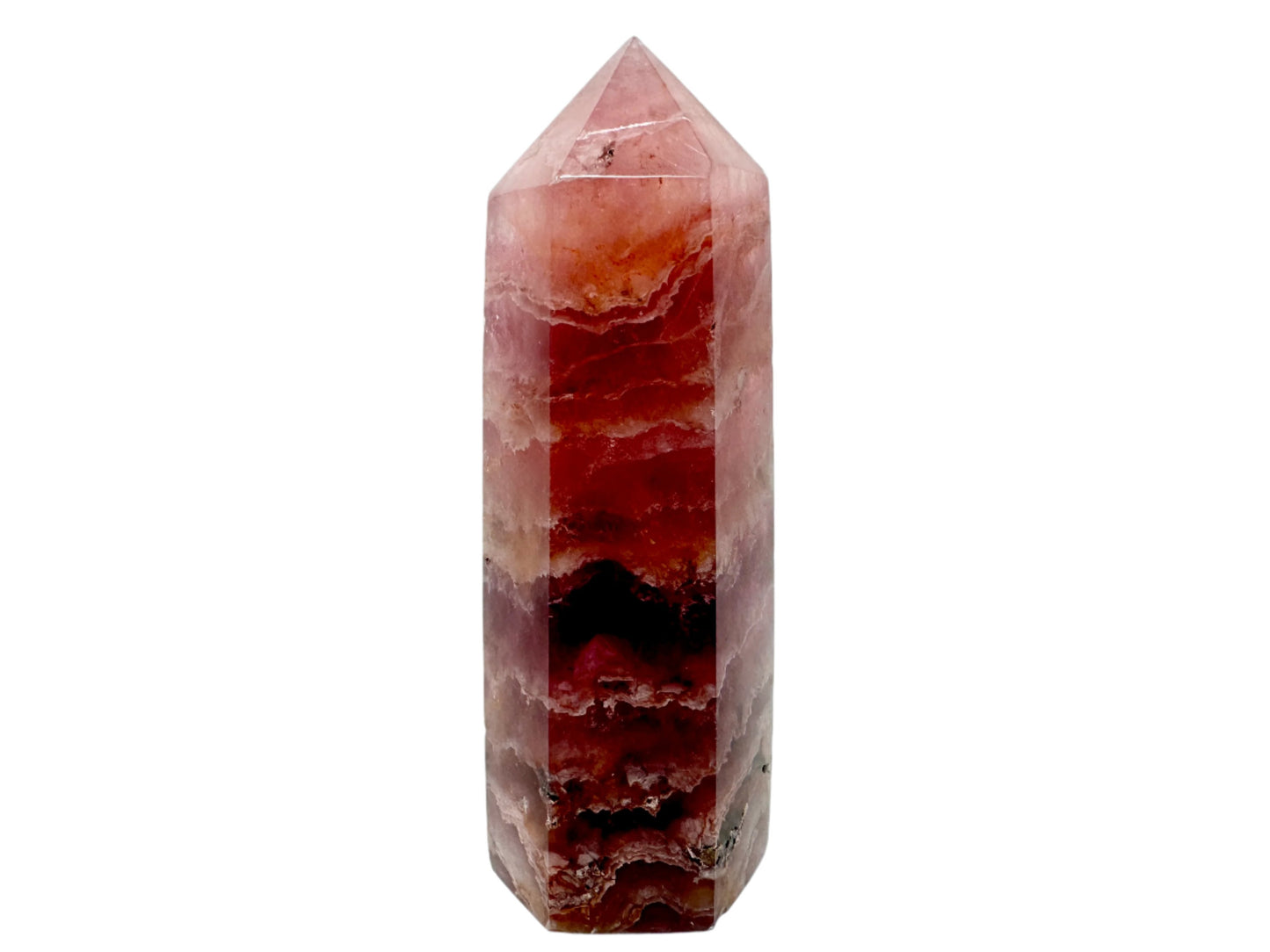 Raspberry Fluorite Crystal Point 8.5cm