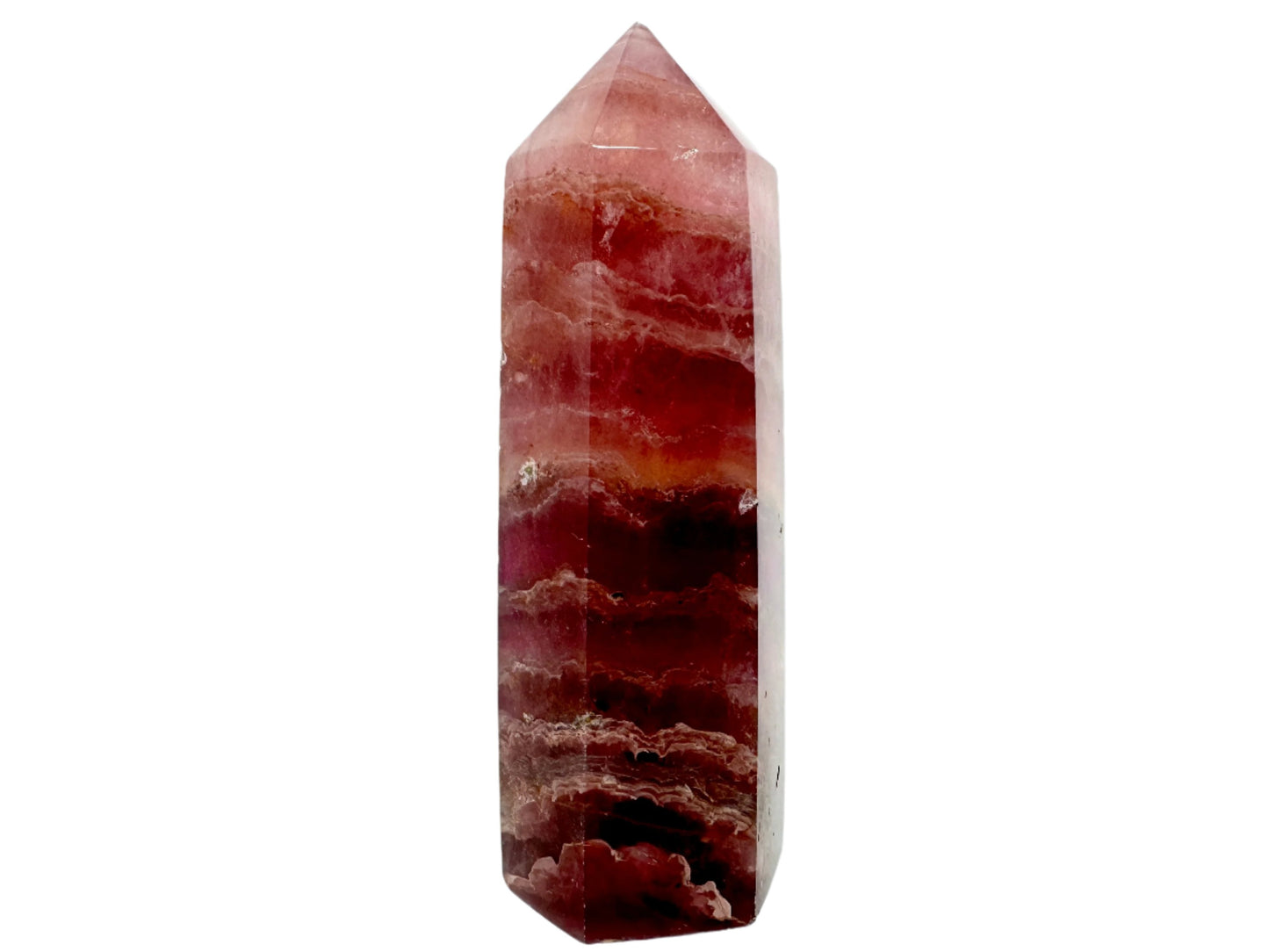 Raspberry Fluorite Crystal Point 8.5cm