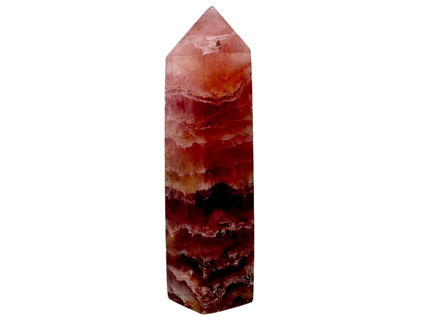 Raspberry Fluorite Crystal Point 8.5cm