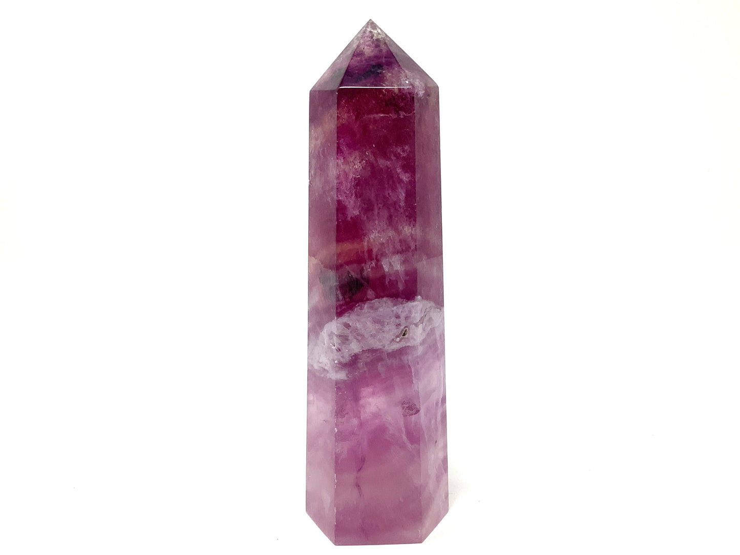 Raspberry Fluorite Crystal Point Large 17cm