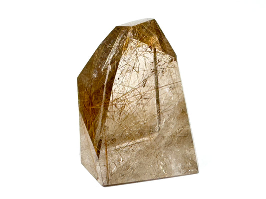 Faceted Rutilated Quartz Crystal 5.5cm