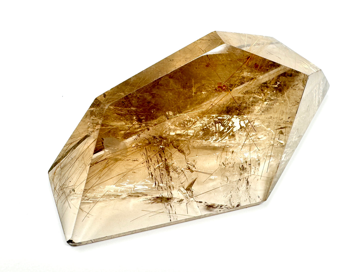 Faceted Rutilated Quartz Crystal 9.6cm