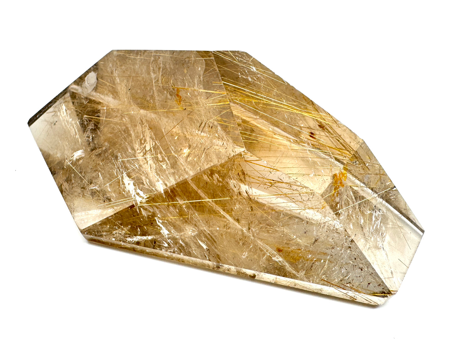 Faceted Rutilated Quartz Crystal 9.6cm