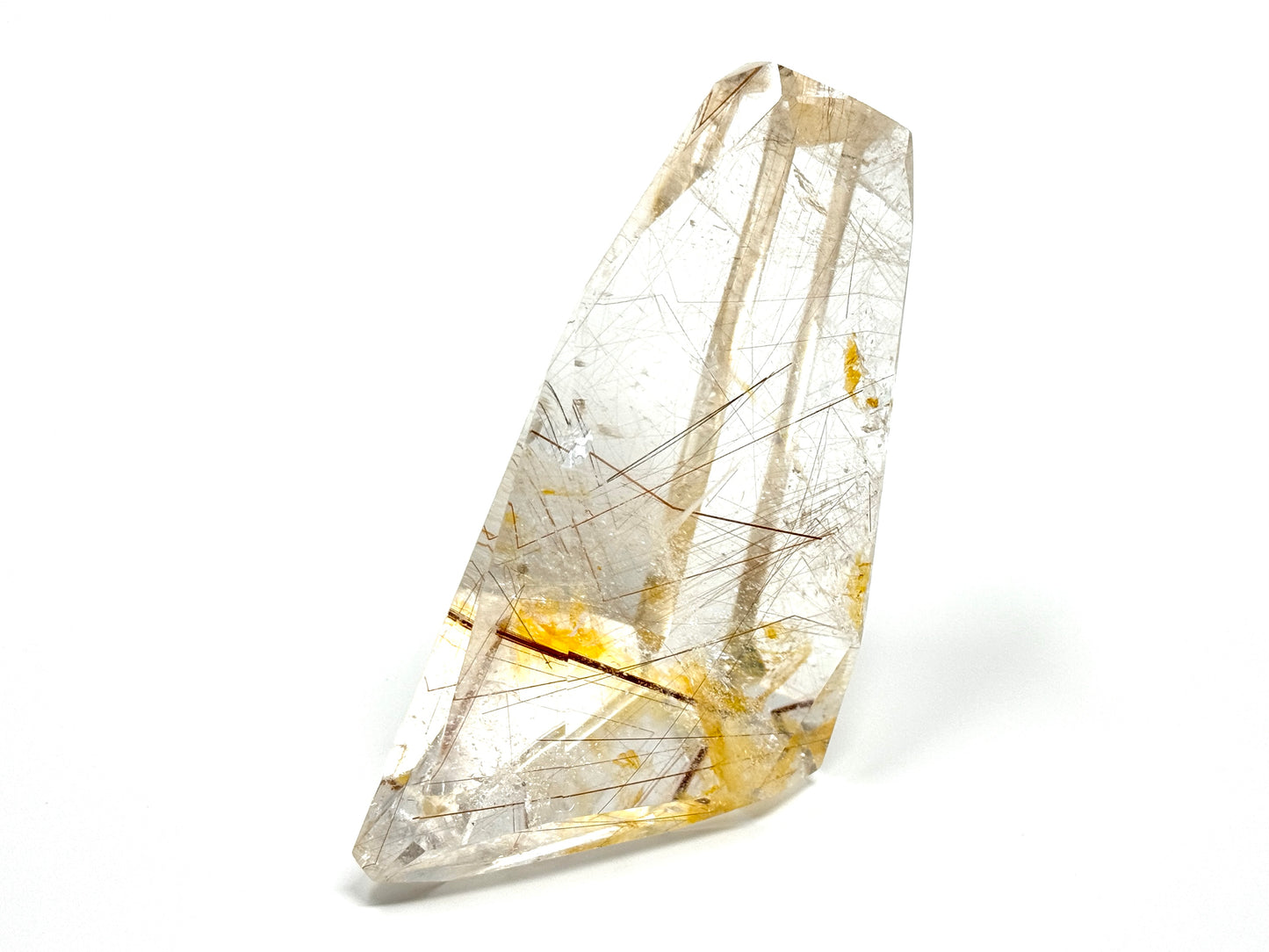 Large Faceted Rutilated Quartz Crystal 11.6cm