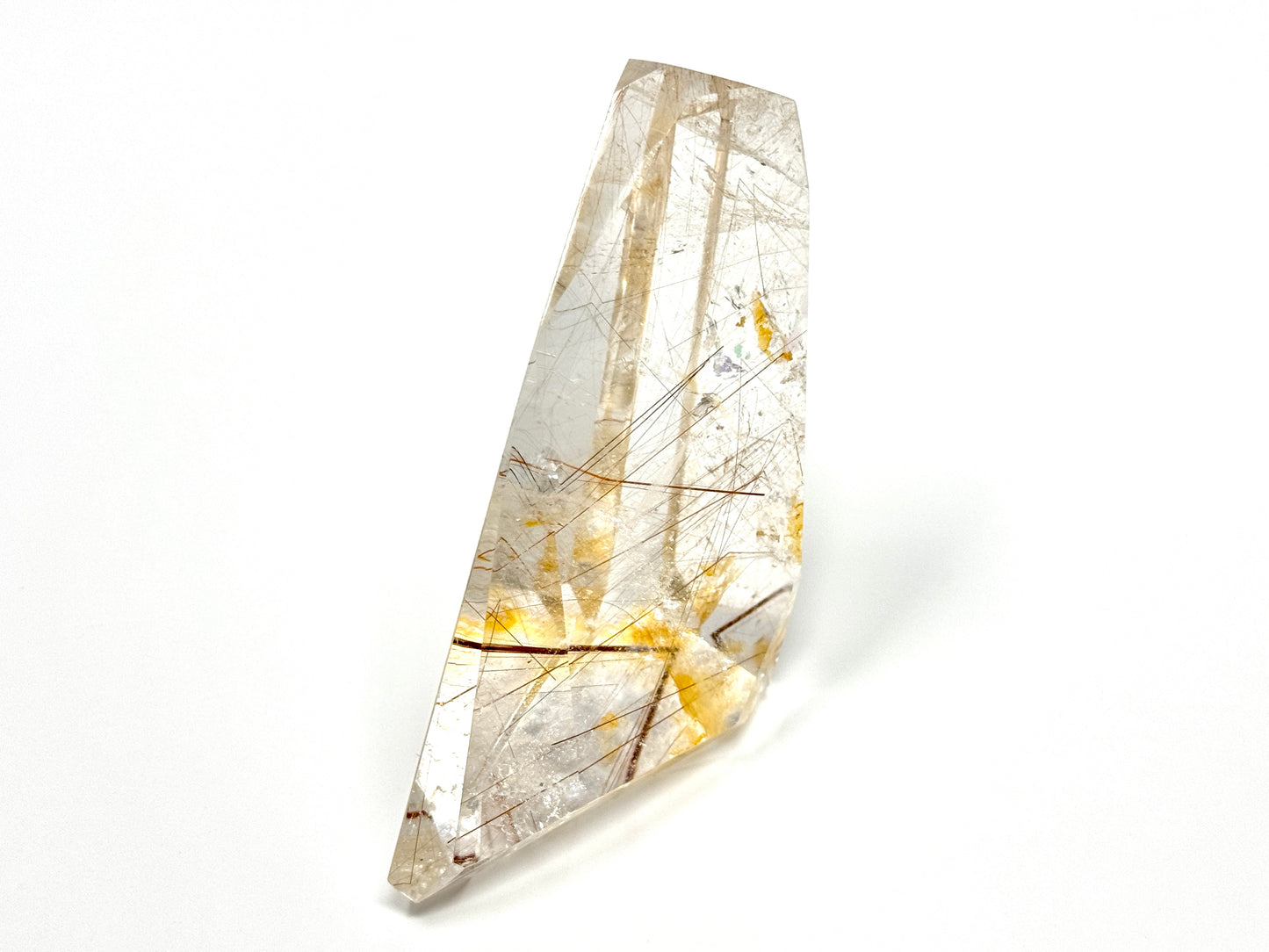 Large Faceted Rutilated Quartz Crystal 11.6cm