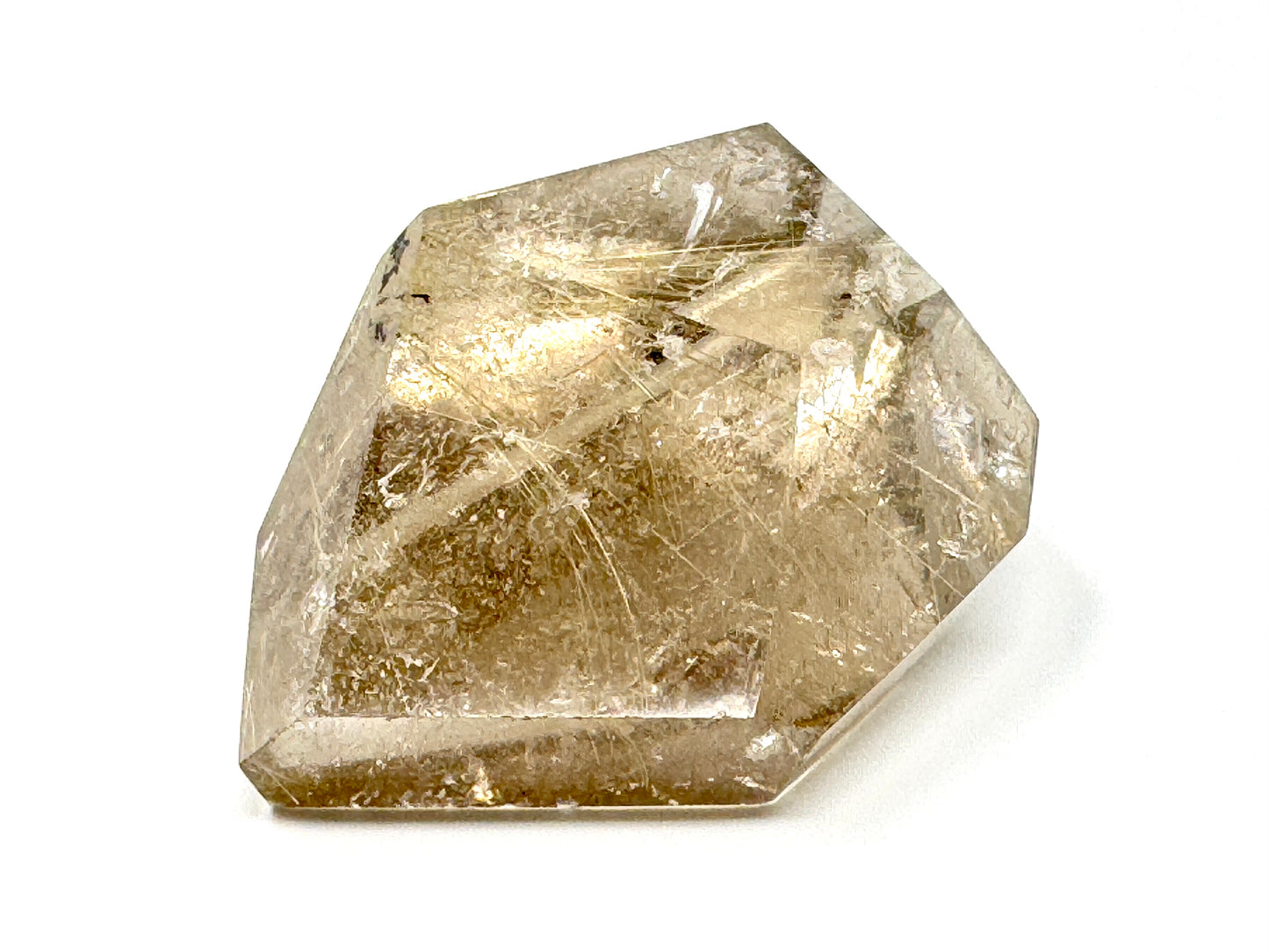 Faceted Rutilated Quartz Crystal 5.7cm