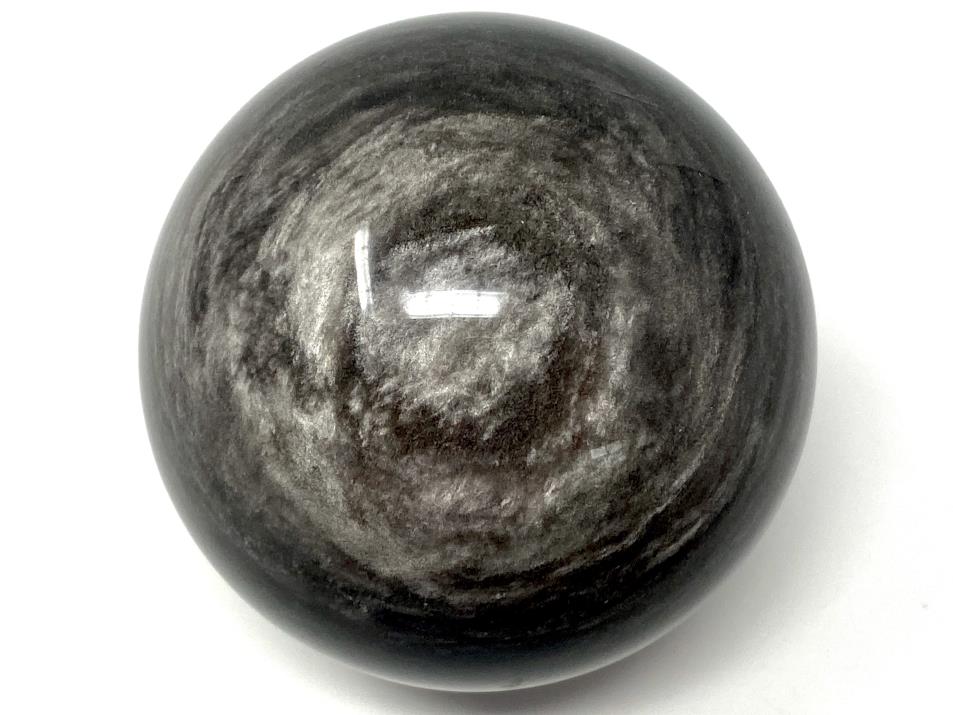 Silver Sheen Obsidian Crystal Sphere Large 7.4cm