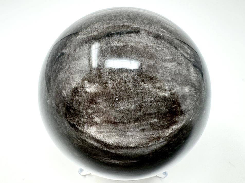 Silver Sheen Obsidian Crystal Sphere Large 8.5cm