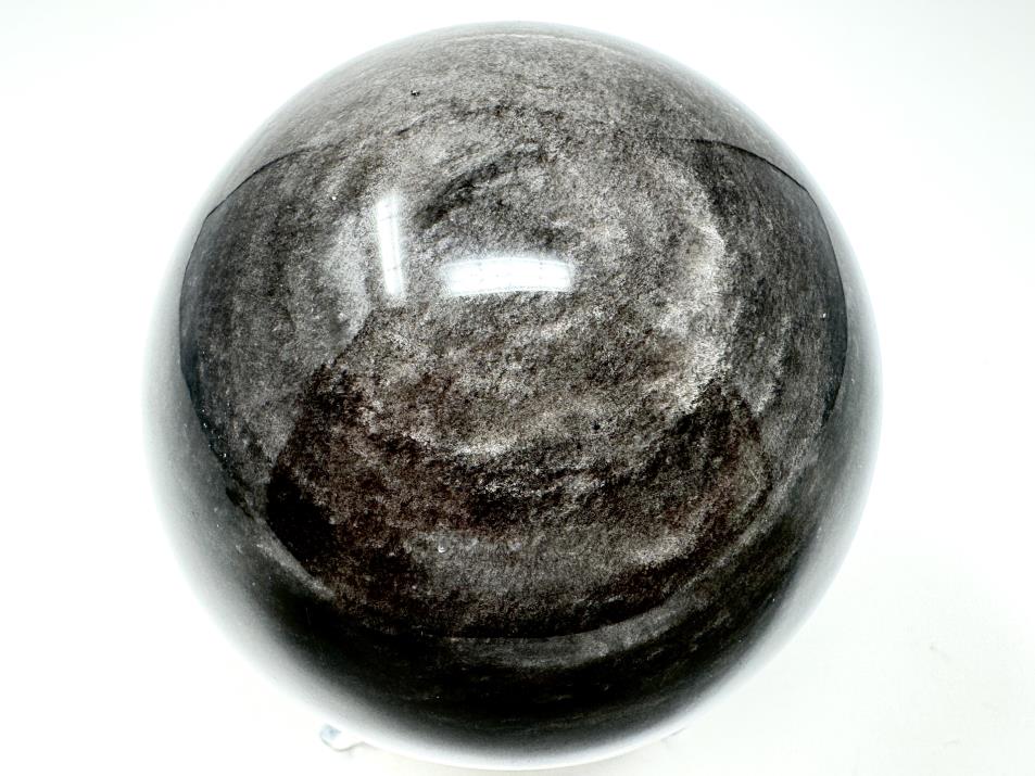 Silver Sheen Obsidian Crystal Sphere Large 8.5cm