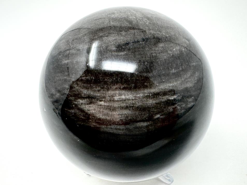 Silver Sheen Obsidian Crystal Sphere Large 8.5cm