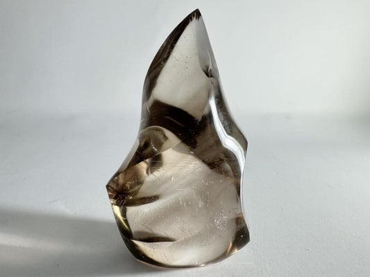 Smoky Quartz Crystal Flame Shape 7.3cm