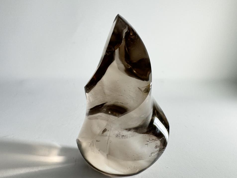 Smoky Quartz Crystal Flame Shape 7.3cm