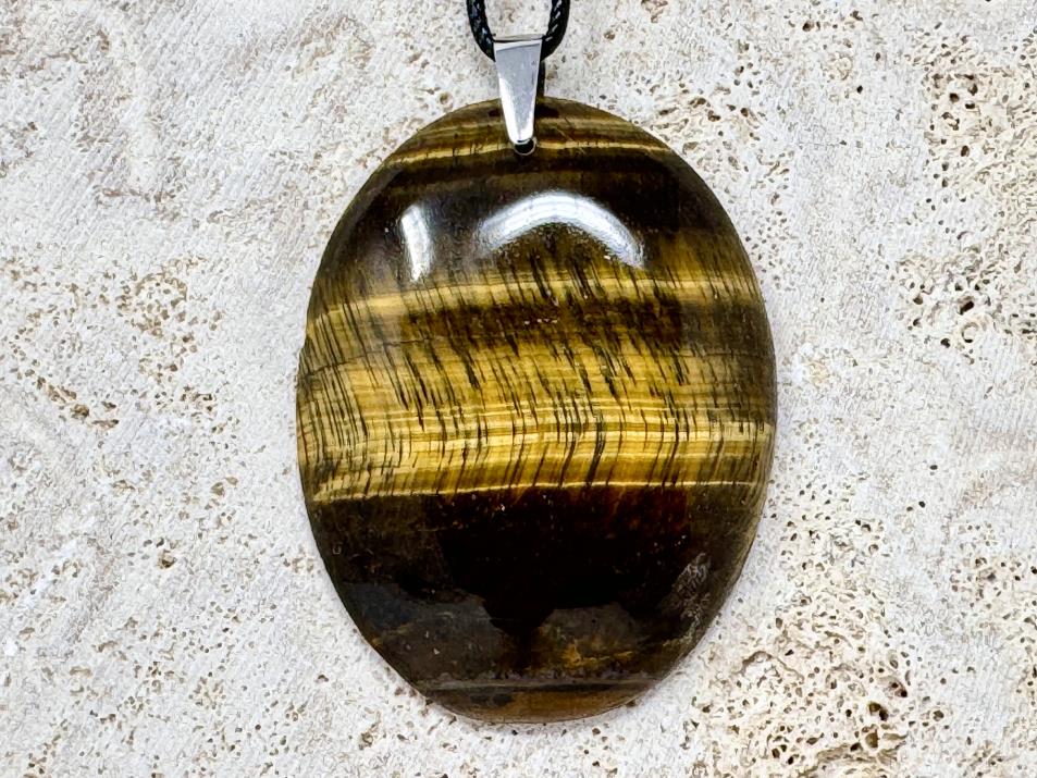 Tiger's Eye Pendant Oval Large 5.7cm