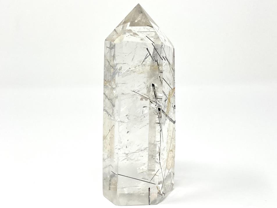 Quartz With Tourmaline Crystal Point Large 10.8cm