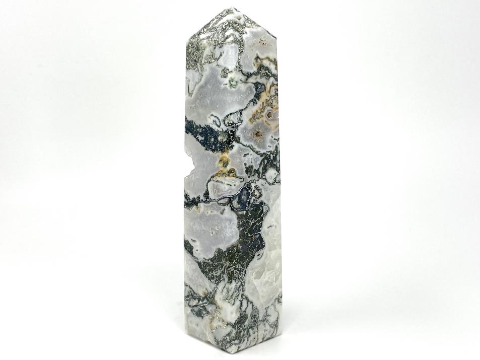 Druzy Moss Agate Crystal Tower Large 22.2cm