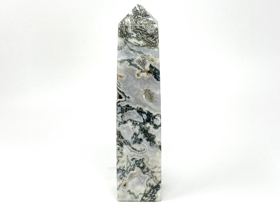 Druzy Moss Agate Crystal Tower Large 22.2cm