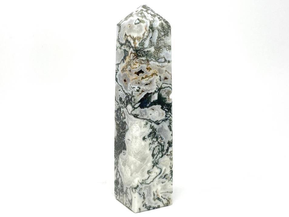 Druzy Moss Agate Crystal Tower Large 22.2cm