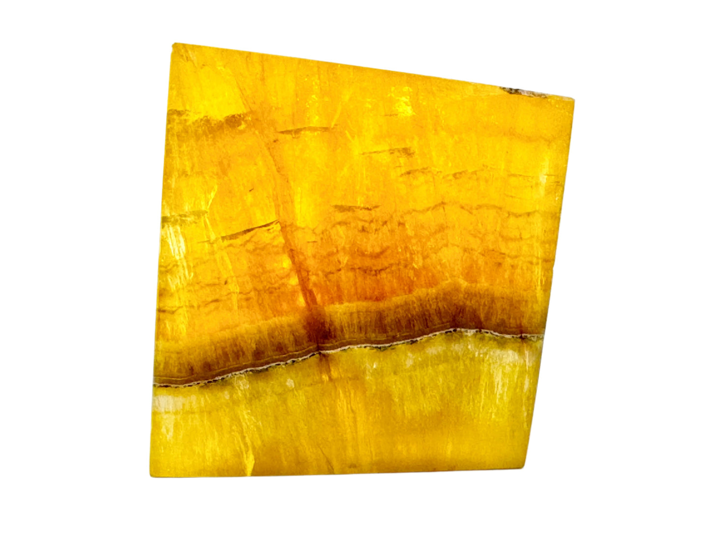 Yellow Fluorite Crystal Freeform 8.3cm