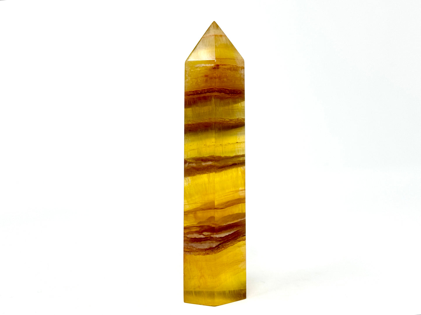 Yellow Fluorite Crystal Point 12.6cm