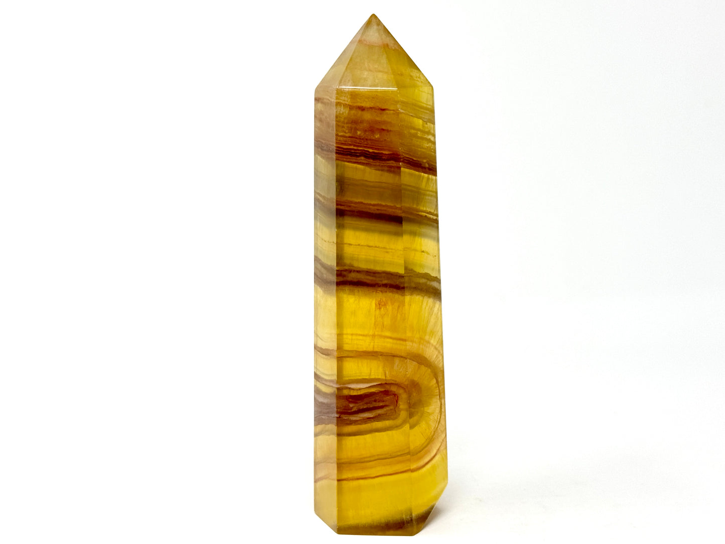 Yellow Fluorite Crystal Point 12.6cm