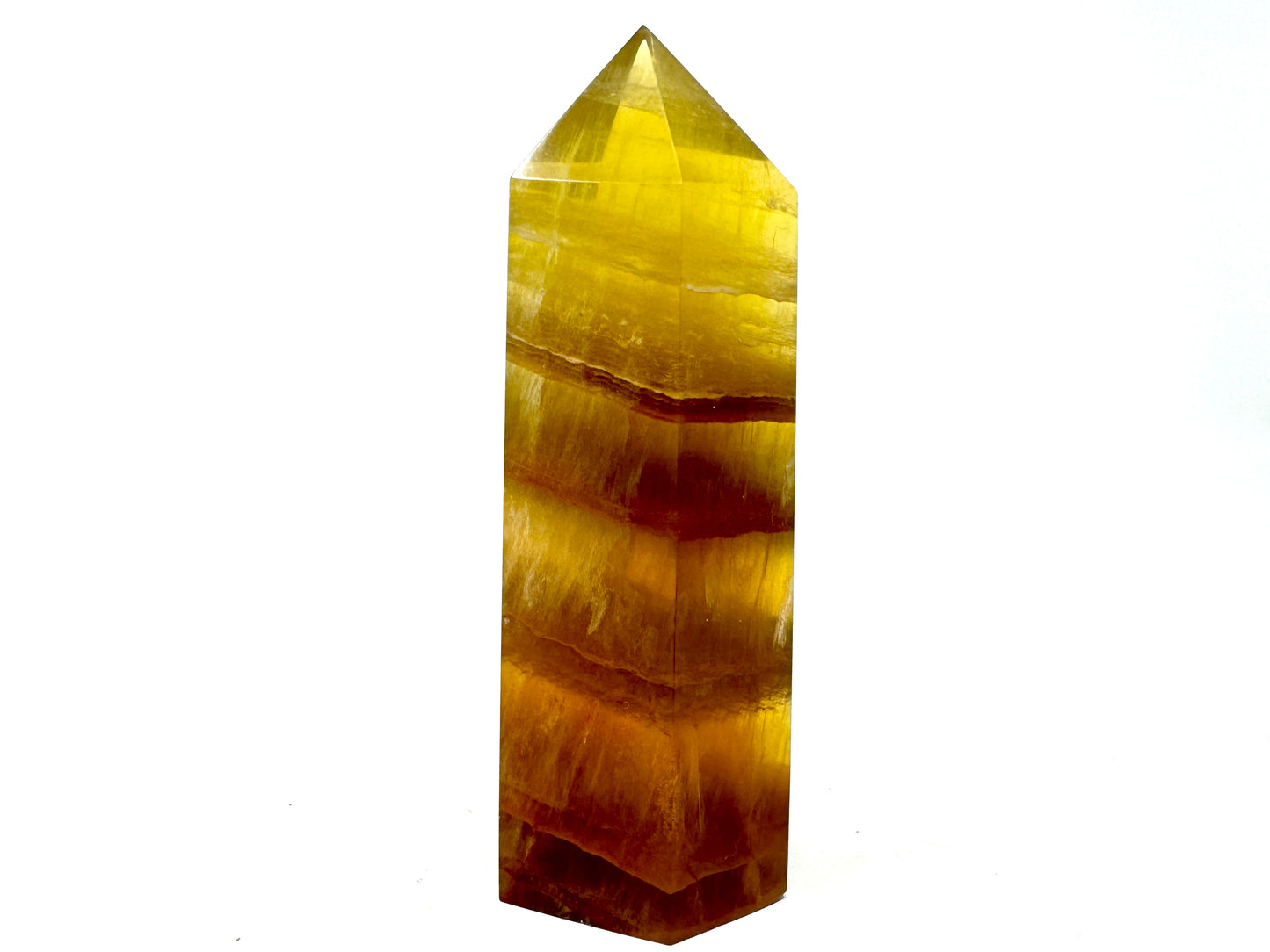 Yellow Fluorite Crystal Point 9.3cm