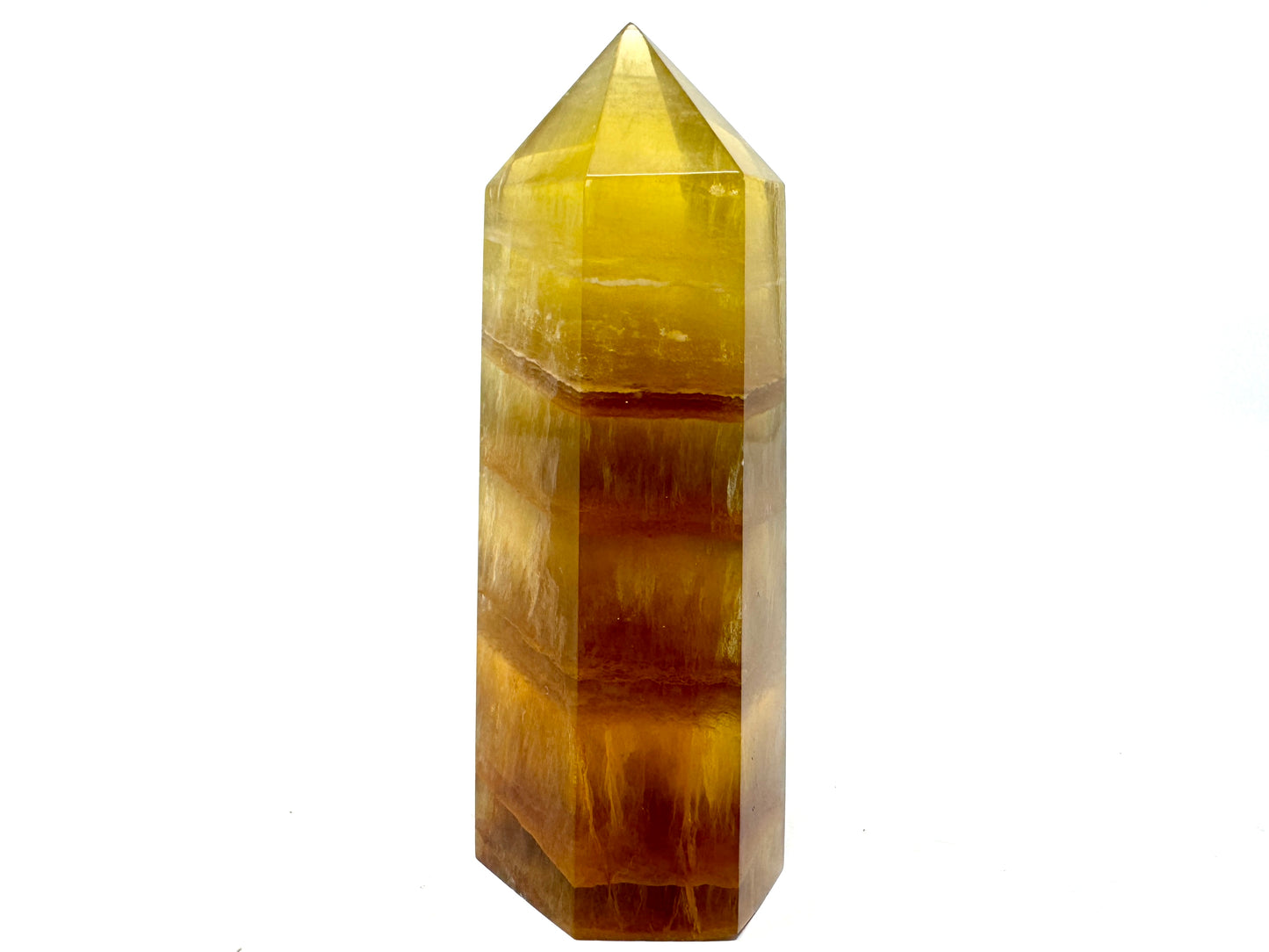 Yellow Fluorite Crystal Point 9.3cm