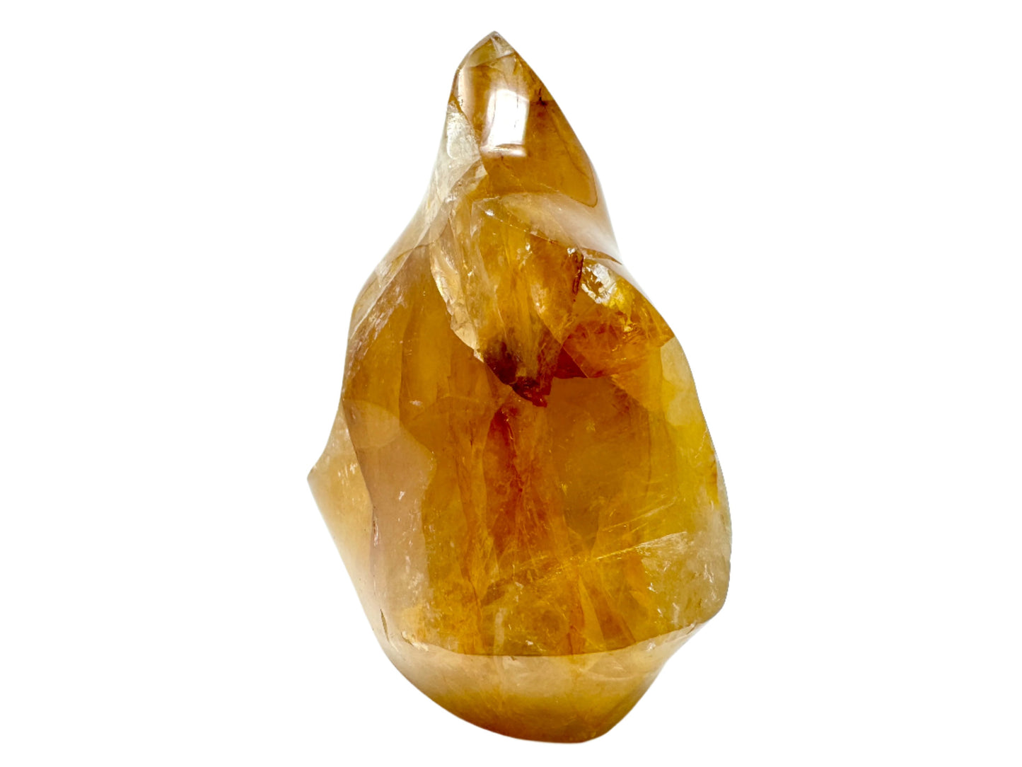 Yellow Quartz Crystal Flame Shape 9.2cm