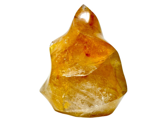 Yellow Quartz Crystal Flame Shape 9.2cm