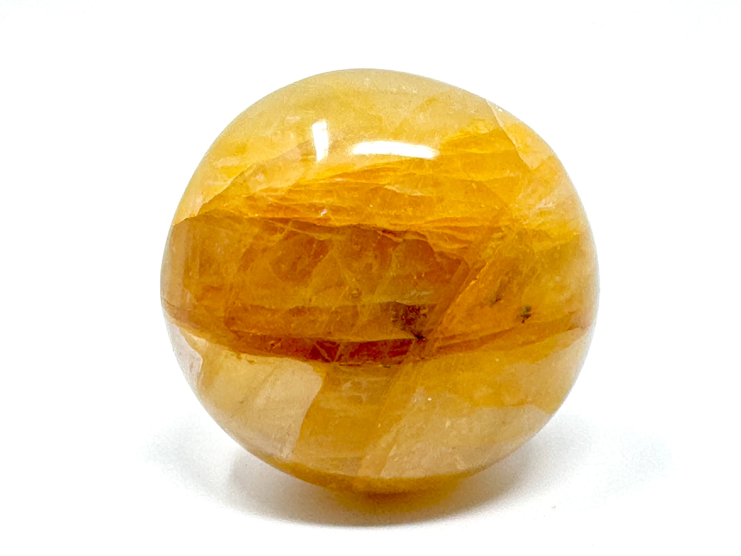 Yellow Quartz Crystal Pebble 5.9cm