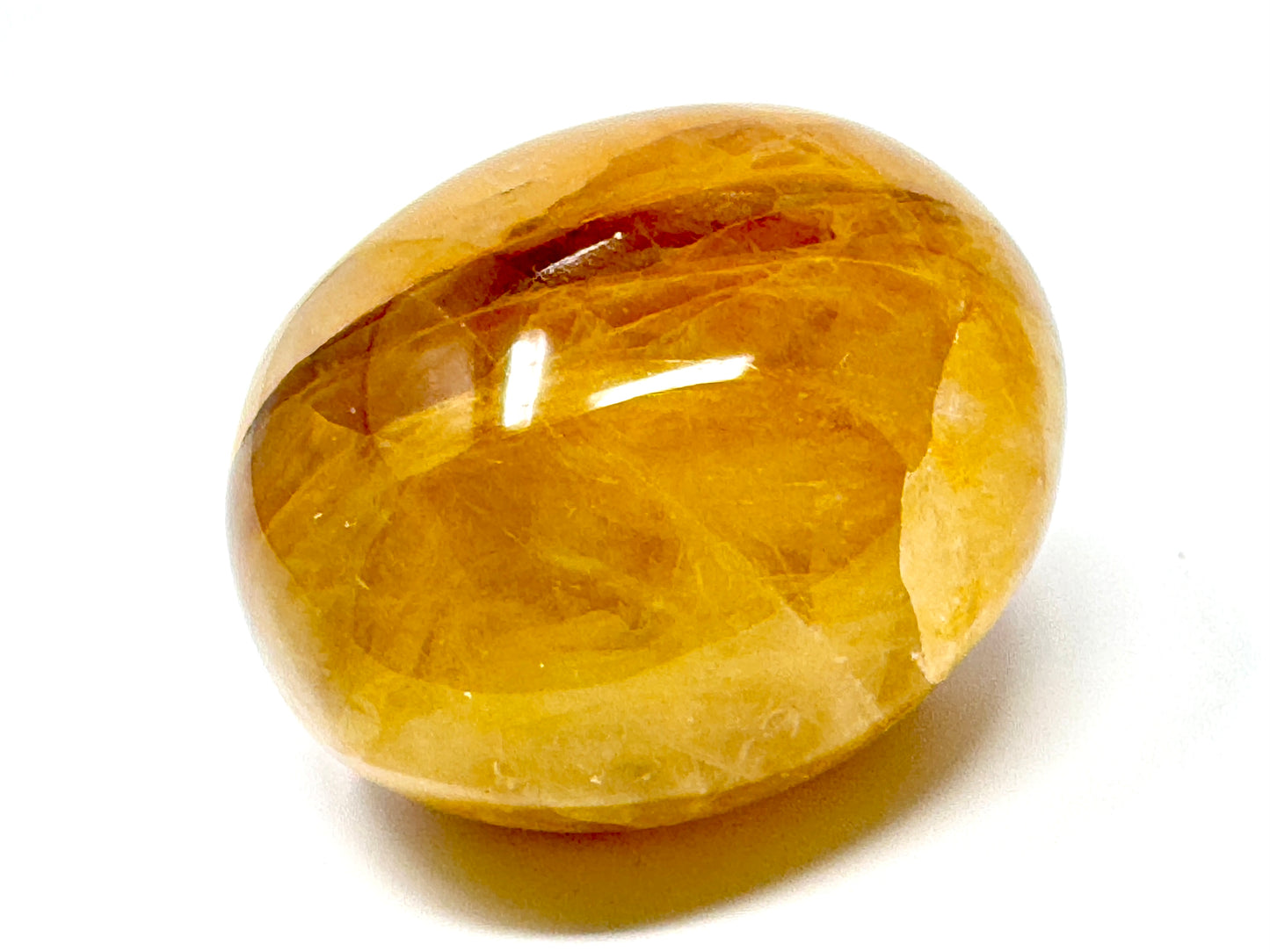 Yellow Quartz Crystal Pebble 5.9cm