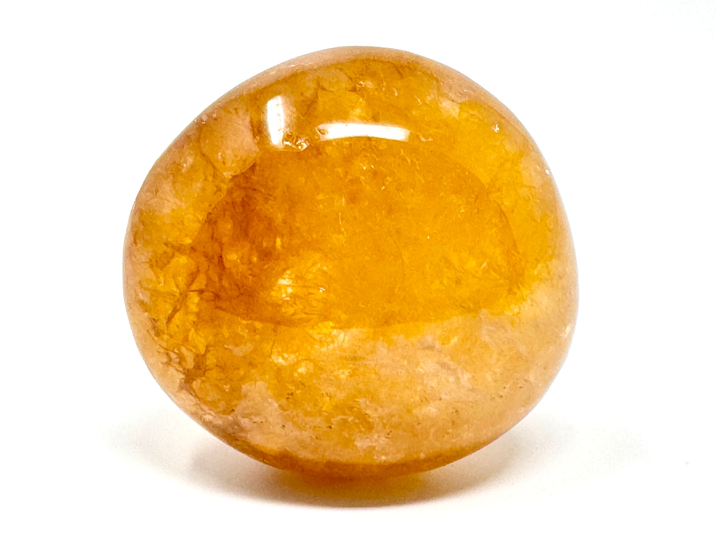 Yellow Quartz Crystal Pebble 5.4cm