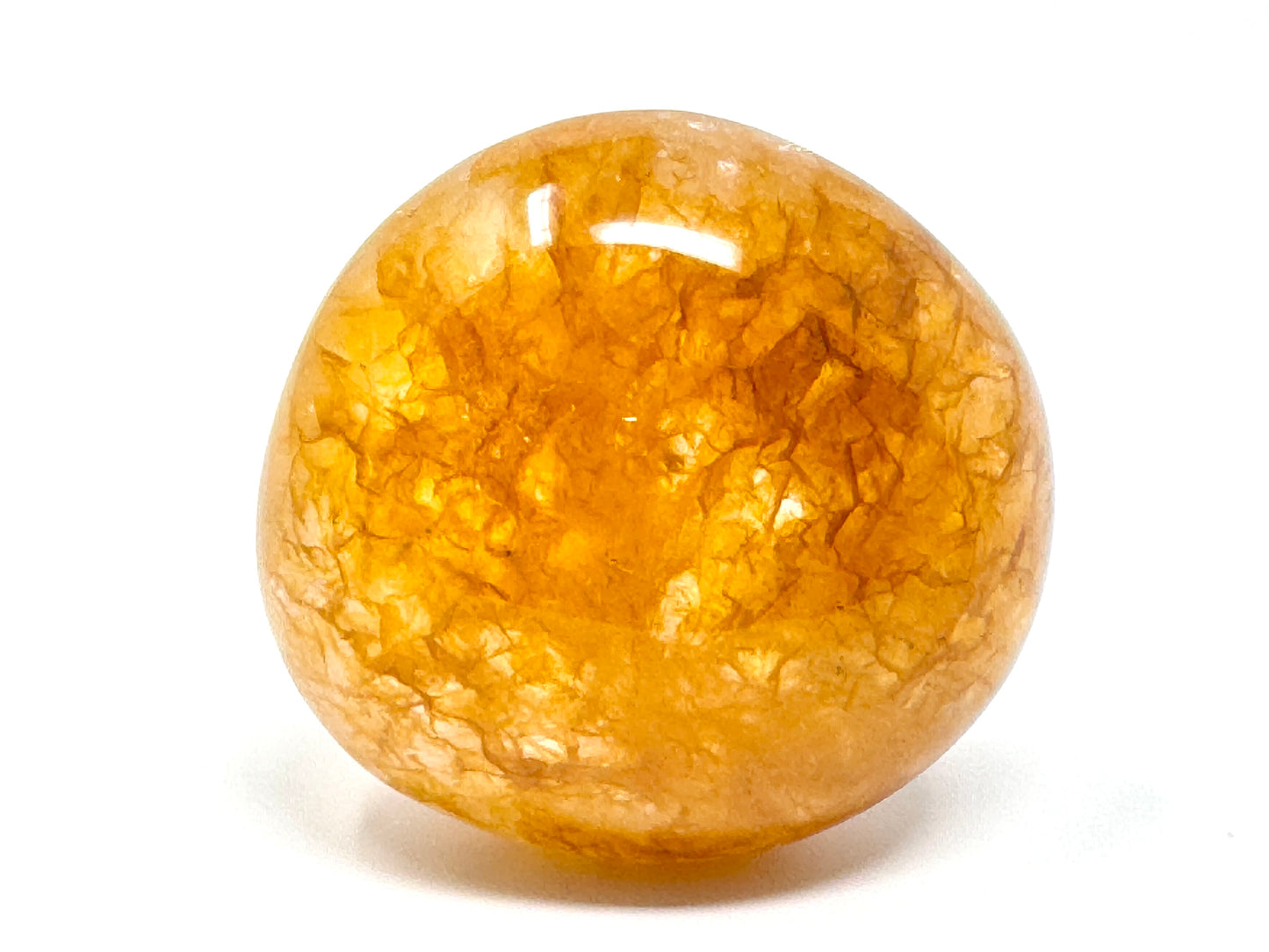 Yellow Quartz Crystal Pebble 5.4cm