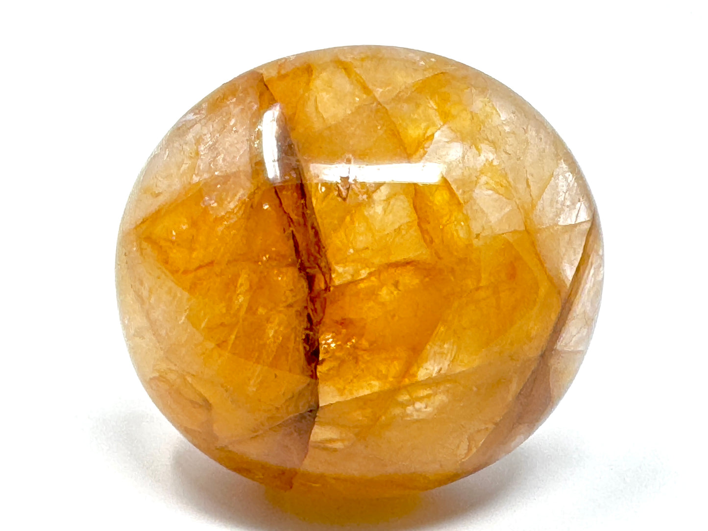 Yellow Quartz Crystal Pebble 5.4cm