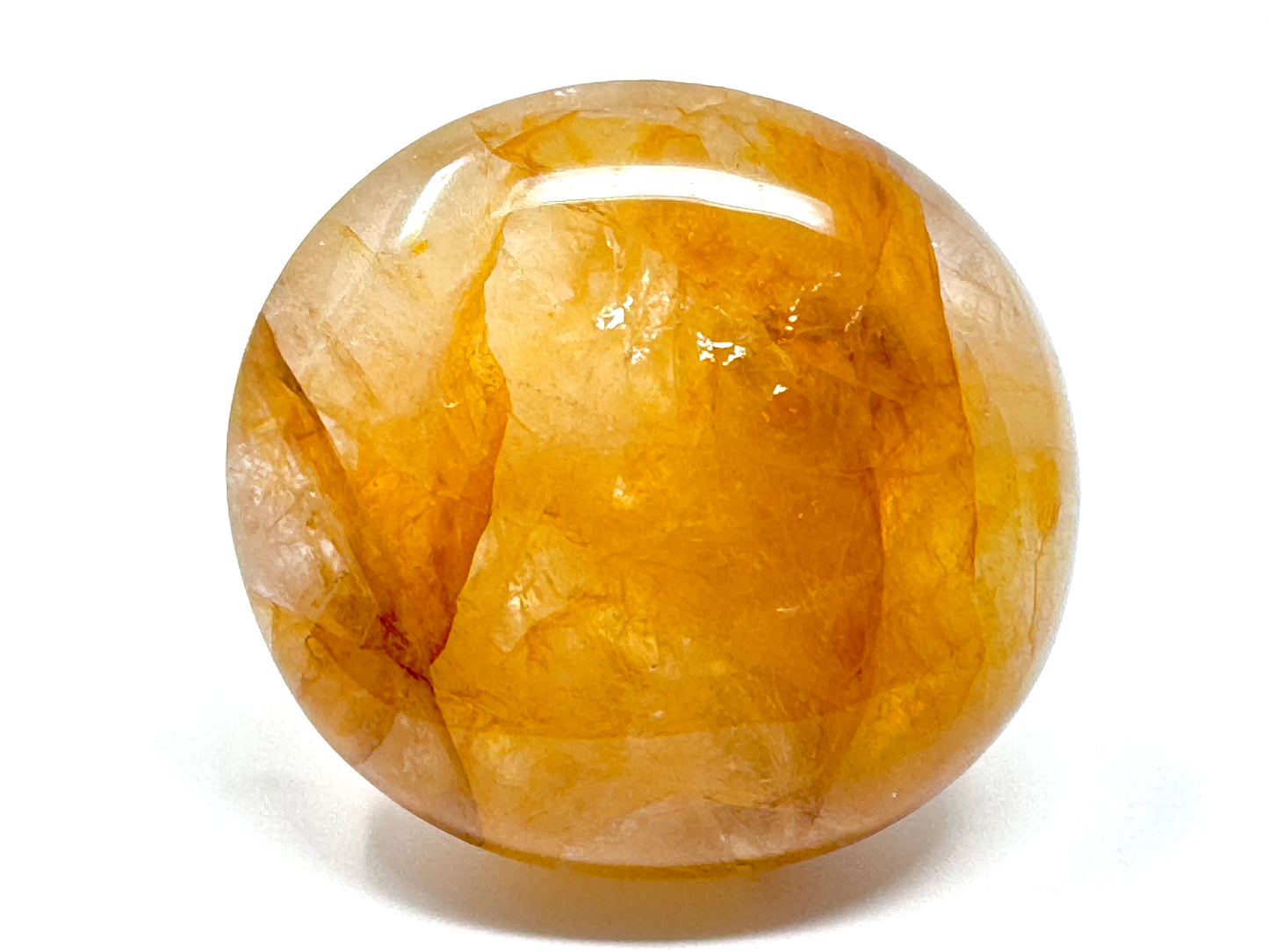 Yellow Quartz Crystal Pebble 5.4cm