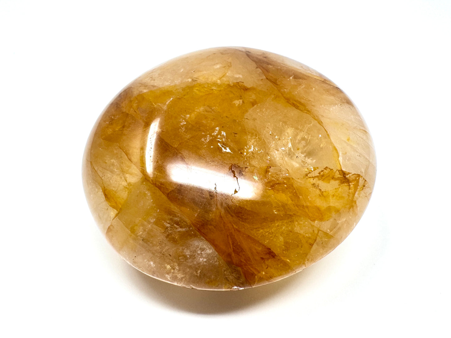 Yellow Quartz Crystal Pebble 5.4cm