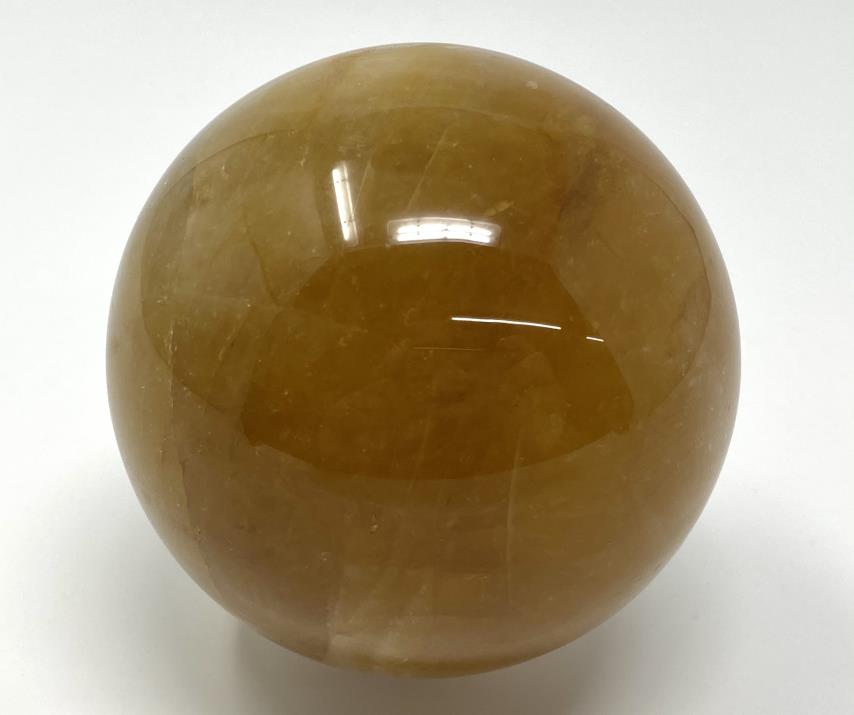 Yellow Quartz Crystal Sphere Large 7.7cm