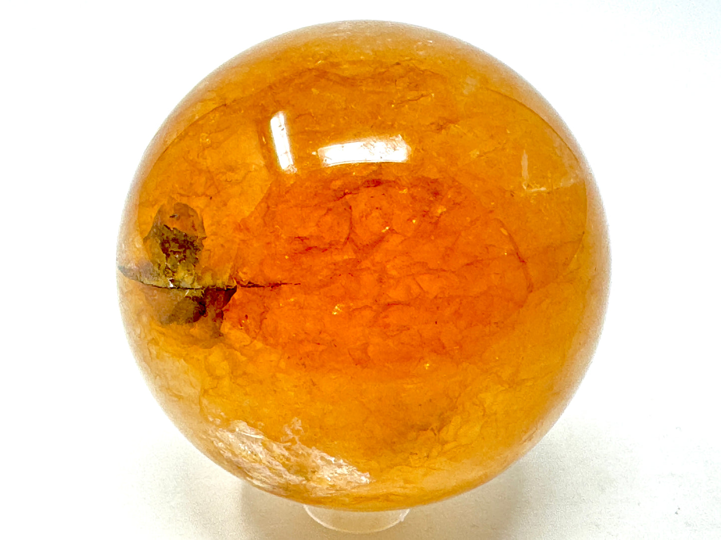 Yellow Quartz Crystal Sphere 6.4cm