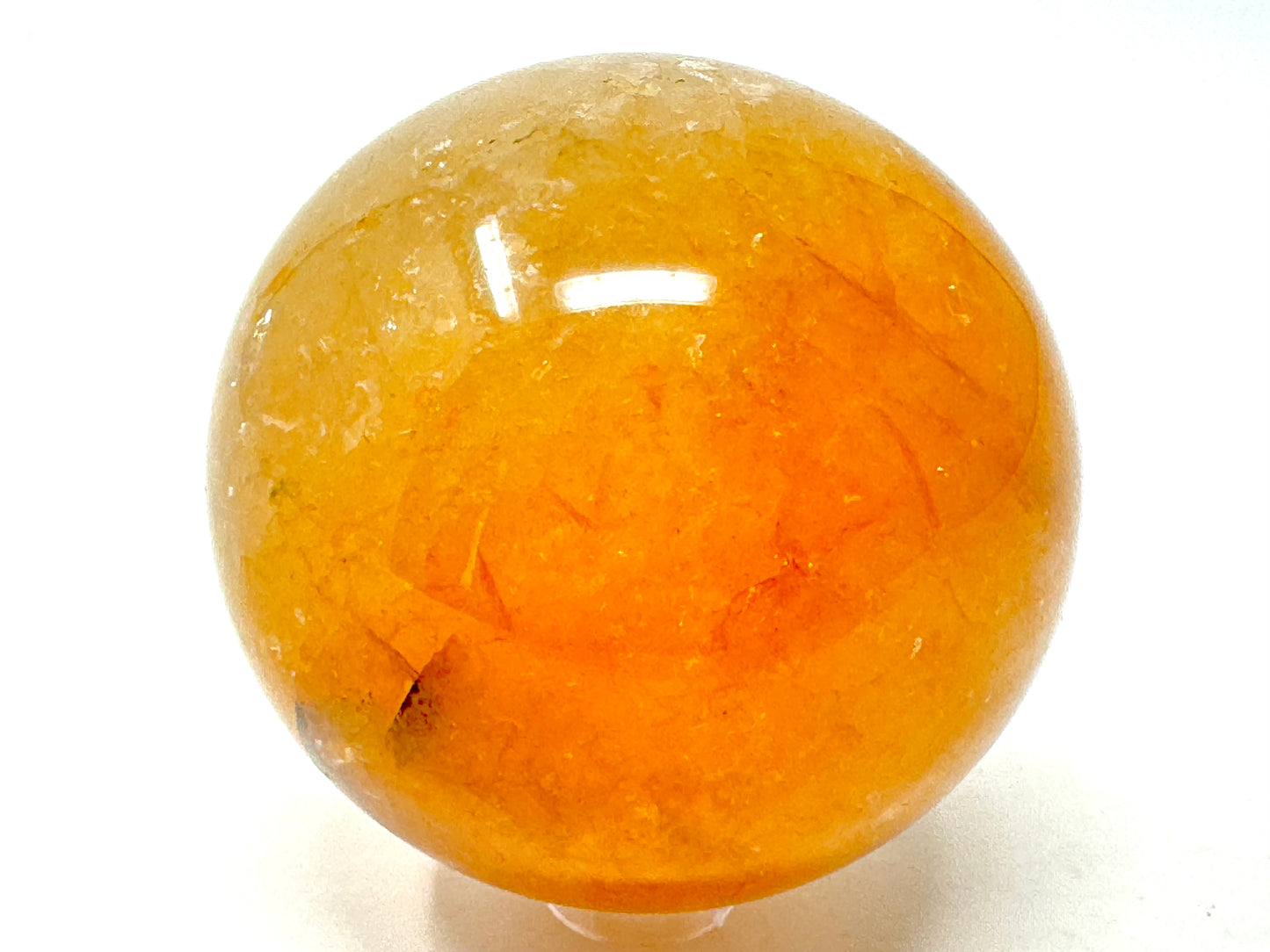 Yellow Quartz Crystal Sphere 6.4cm