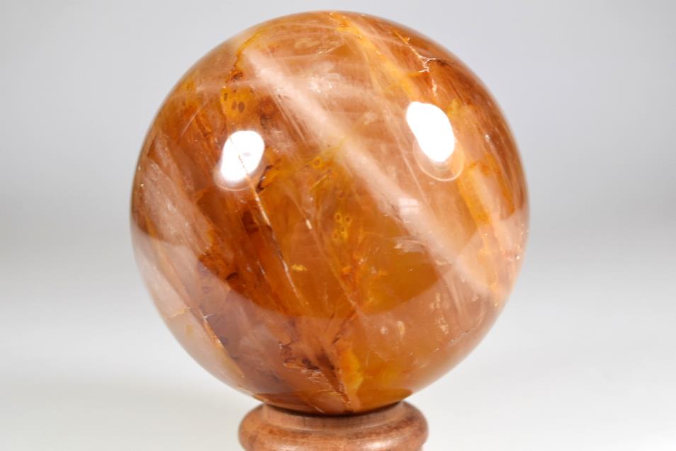 Yellow Quartz Crystal Sphere 7.2cm