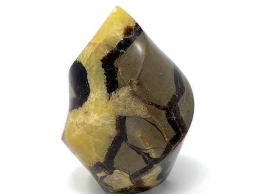 Yellow Septarian Crystal Flame Shape 11.5cm