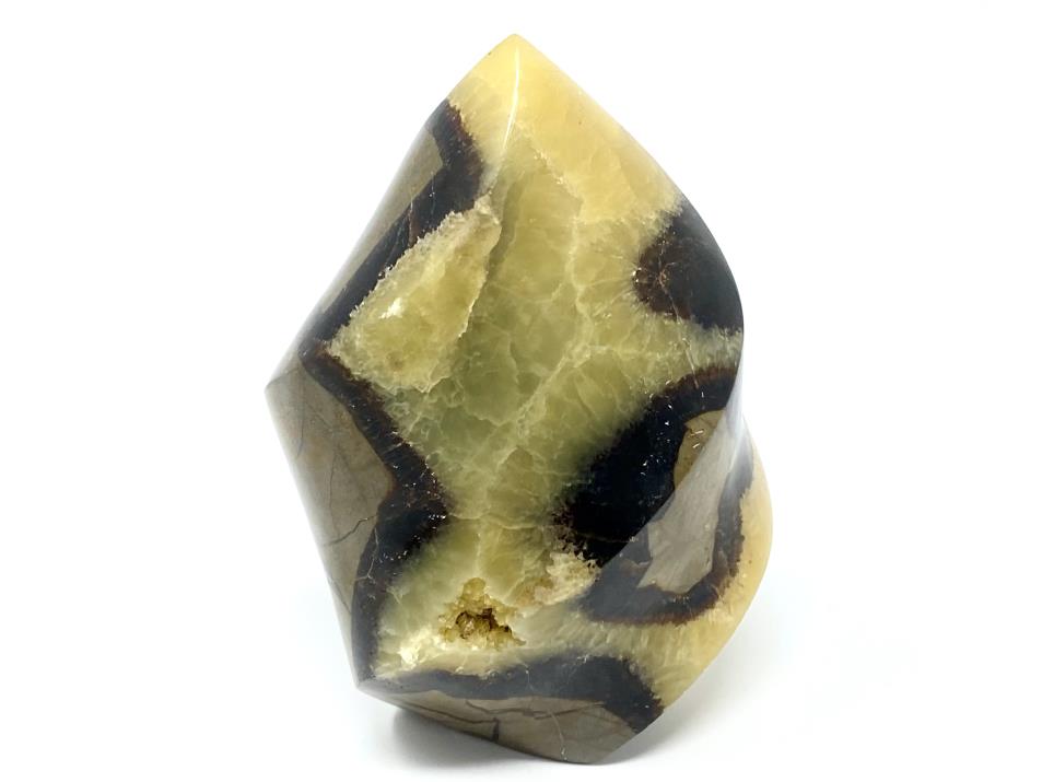 Yellow Septarian Crystal Flame Shape 11.5cm