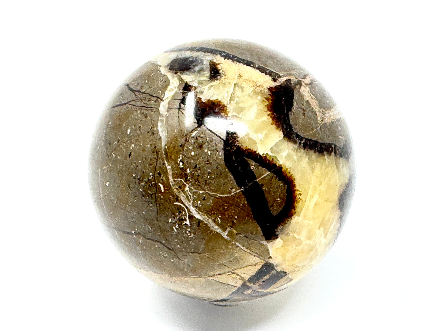 Yellow Septarian Sphere 5.5cm