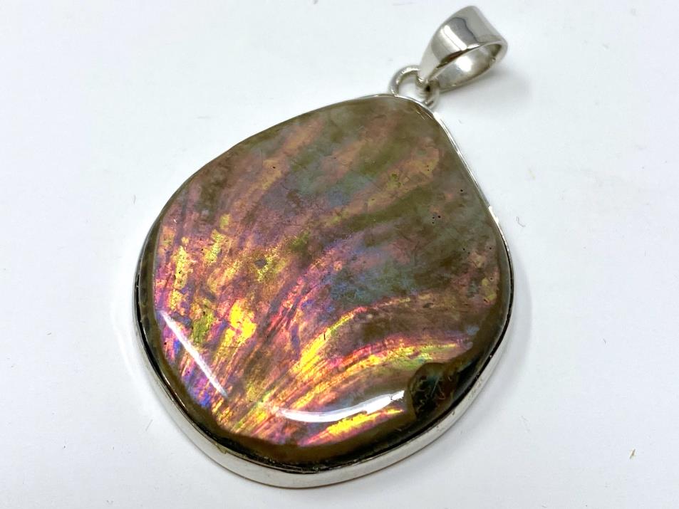 Iridescent Ammonite Cabochon Pendant 3.4cm