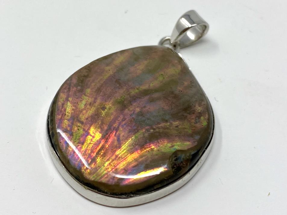 Iridescent Ammonite Cabochon Pendant 3.4cm